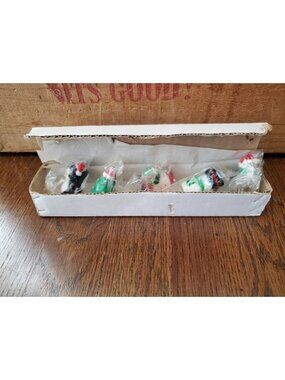 Lot Of 5 Vintage Current Christmas Mini Candles Tree Santa Snowman